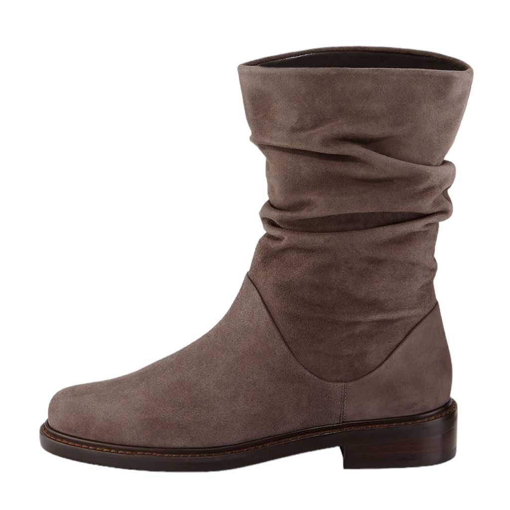 Stuart Weitzman Spartan Scrunch Suede Mid-Calf Booth - Size 8.5